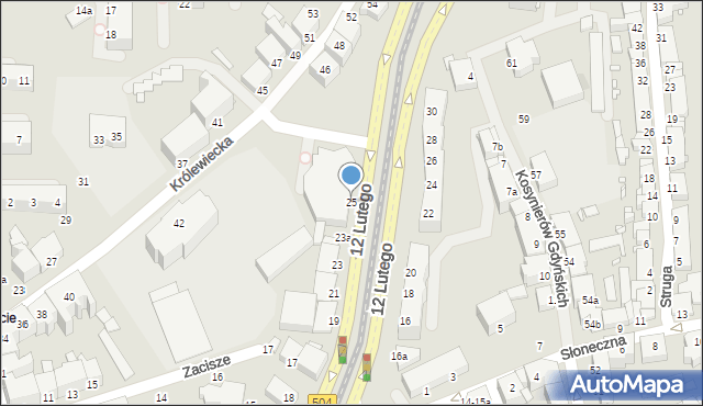 Elbląg, 12 Lutego, 25, mapa Elbląga