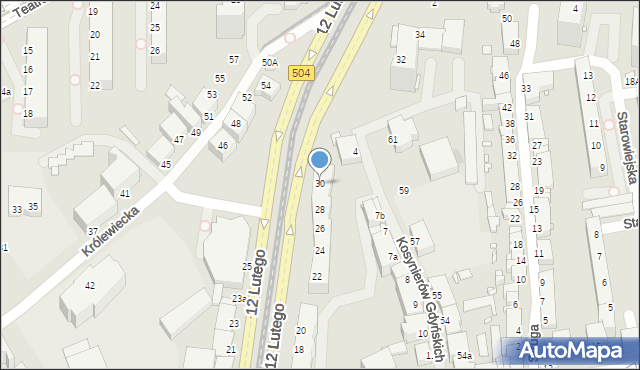 Elbląg, 12 Lutego, 30, mapa Elbląga