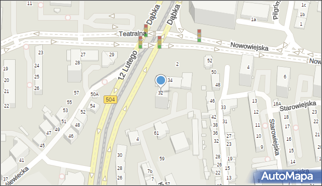 Elbląg, 12 Lutego, 32, mapa Elbląga