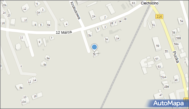 Reda, 12 Marca, 5c, mapa Reda