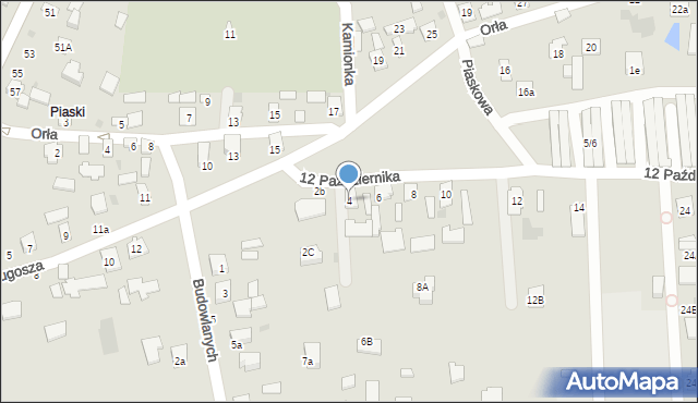 Tarnobrzeg, 12 Października, 4, mapa Tarnobrzegu