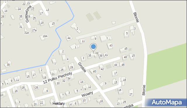 Wadowice, 12 Pułku Piechoty, 37, mapa Wadowice
