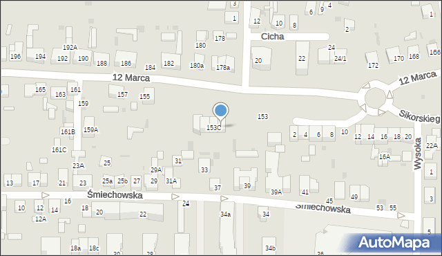 Wejherowo, 12 Marca, 153D, mapa Wejherowo