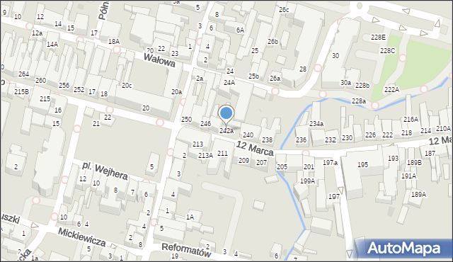 Wejherowo, 12 Marca, 242a, mapa Wejherowo