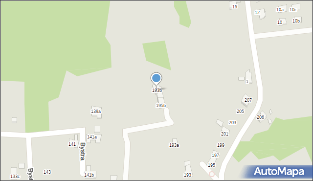 Bielsko-Biała, 13 Zakrętów, 193b, mapa Bielsko-Białej