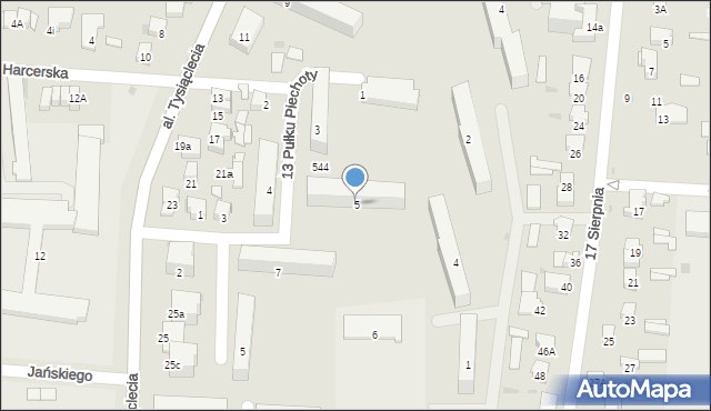 Pułtusk, 13 Pułku Piechoty, 5, mapa Pułtusk