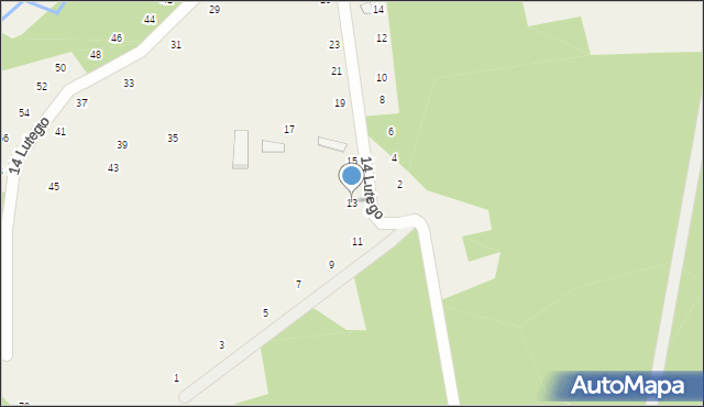 Nowa Kuźnica, 14 Lutego, 13, mapa Nowa Kuźnica