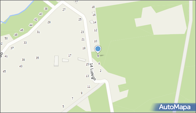 Nowa Kuźnica, 14 Lutego, 6, mapa Nowa Kuźnica