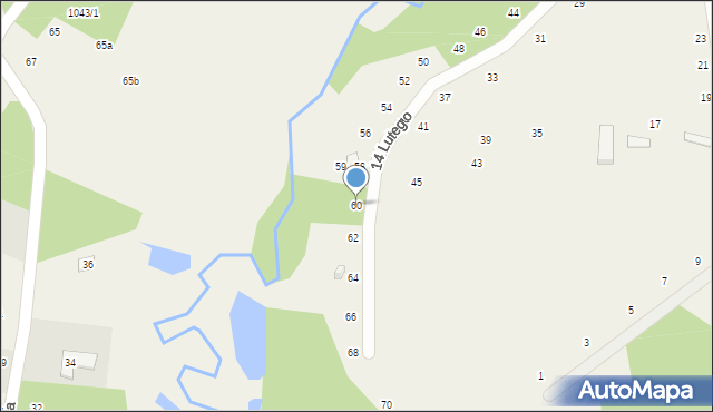 Nowa Kuźnica, 14 Lutego, 60, mapa Nowa Kuźnica