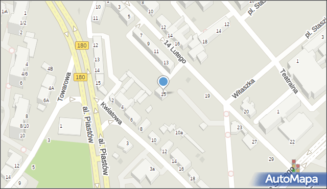 Piła, 14 Lutego, 15, mapa Piły