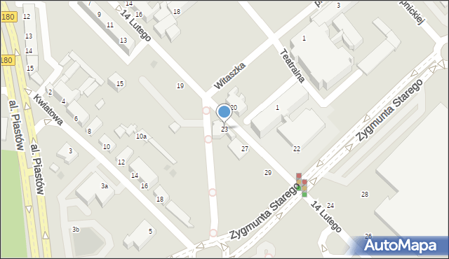 Piła, 14 Lutego, 23, mapa Piły