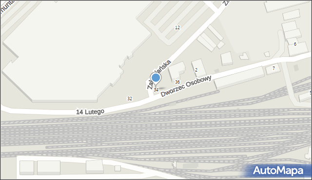 Piła, 14 Lutego, 34, mapa Piły
