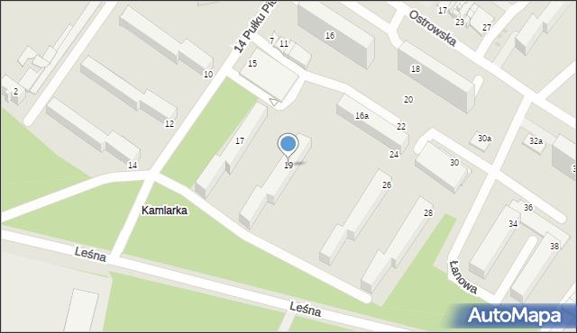 Włocławek, 14 Pułku Piechoty, 19, mapa Włocławka