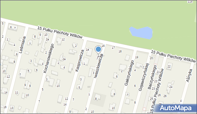 Chechło Pierwsze, 15 Pułku Piechoty Wilków, 15, mapa Chechło Pierwsze