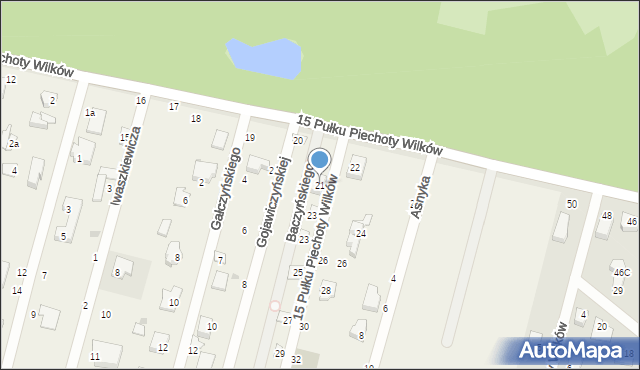 Chechło Pierwsze, 15 Pułku Piechoty Wilków, 21, mapa Chechło Pierwsze