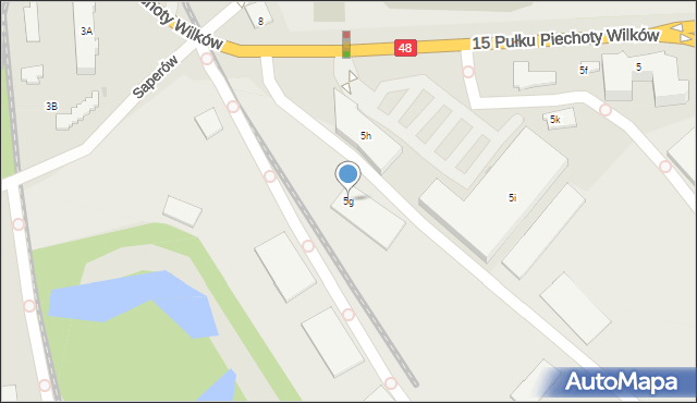 Dęblin, 15 Pułku Piechoty Wilków, 5g, mapa Dęblin
