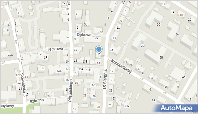 Kwidzyn, 15 Sierpnia, 12a, mapa Kwidzyn