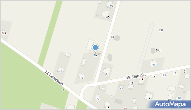 Małkinia Górna, 15 Sierpnia, 6a, mapa Małkinia Górna