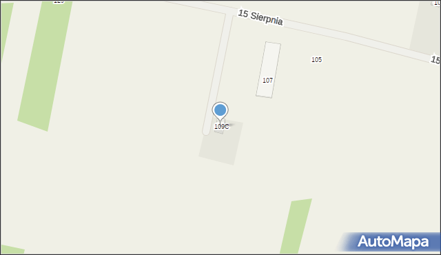 Mokre, 15 Sierpnia, 109C, mapa Mokre