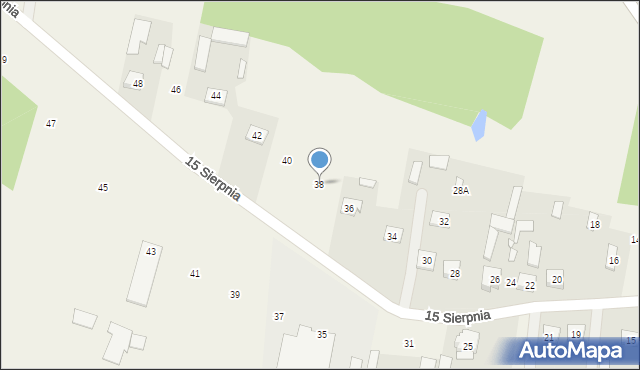 Mokre, 15 Sierpnia, 38, mapa Mokre