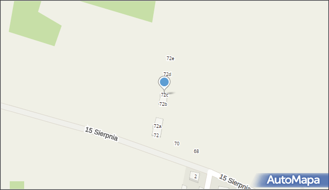 Mokre, 15 Sierpnia, 72c, mapa Mokre