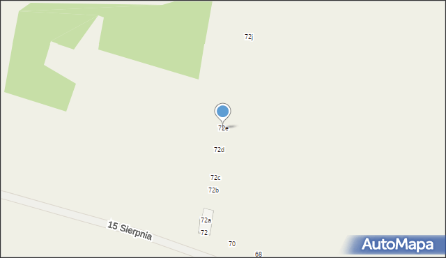 Mokre, 15 Sierpnia, 72e, mapa Mokre