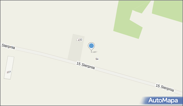 Mokre, 15 Sierpnia, 96, mapa Mokre