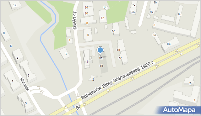 Olsztyn, 15 Dywizji, 6a, mapa Olsztyna