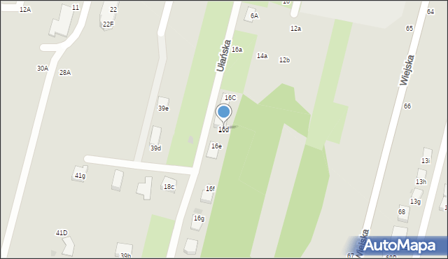 Pabianice, 15 Pułku Piechoty Wilków, 16d, mapa Pabianic