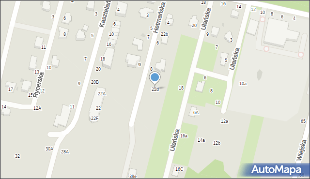 Pabianice, 15 Pułku Piechoty Wilków, 22d, mapa Pabianic