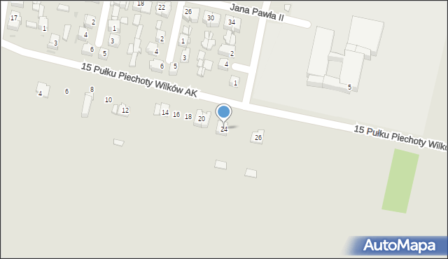 Ryki, 15 Pułku Piechoty Wilków AK, 24, mapa Ryki