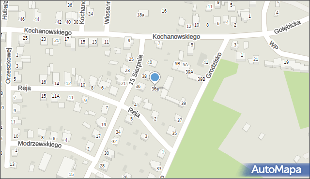 Sandomierz, 15 Sierpnia, 36a, mapa Sandomierza