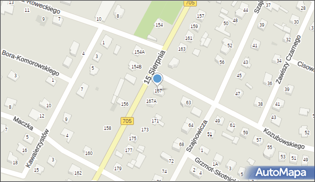 Sochaczew, 15 Sierpnia, 167, mapa Sochaczew