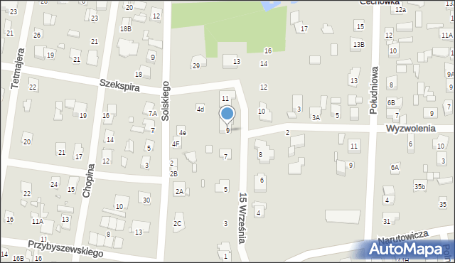 Sulejówek, 15 Września, 9, mapa Sulejówek