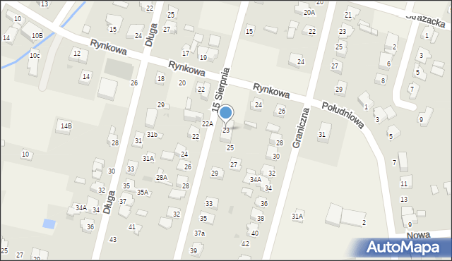 Teresin, 15 Sierpnia, 23, mapa Teresin