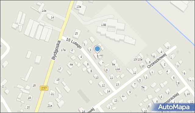 Tuchola, 15 Lutego, 5, mapa Tuchola