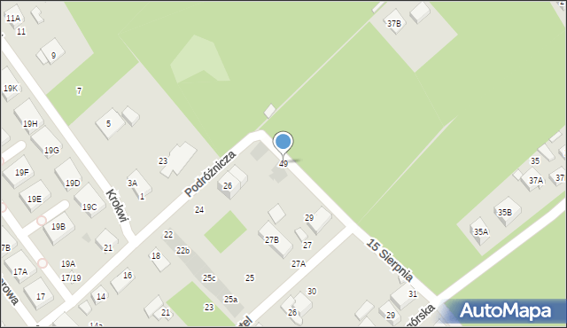 Warszawa, 15 Sierpnia, 49, mapa Warszawy