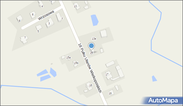 Bukowiec, 16 Pułku Ułanów Wielkopolskich, 15, mapa Bukowiec