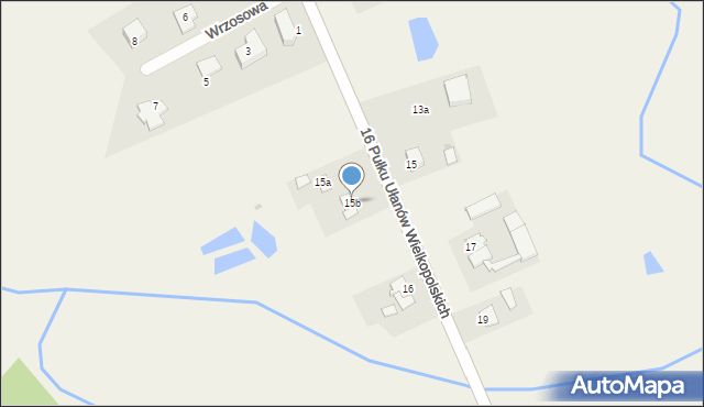 Bukowiec, 16 Pułku Ułanów Wielkopolskich, 15b, mapa Bukowiec