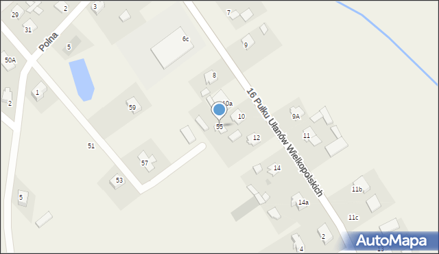 Bukowiec, 16 Pułku Ułanów Wielkopolskich, 55, mapa Bukowiec