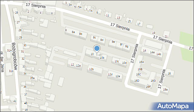 Chorzów, 17 Sierpnia, 10a, mapa Chorzów