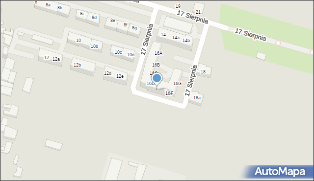 Chorzów, 17 Sierpnia, 16E, mapa Chorzów