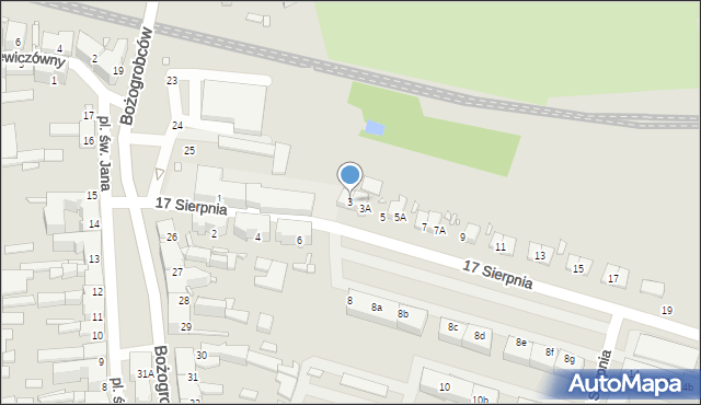 Chorzów, 17 Sierpnia, 3, mapa Chorzów