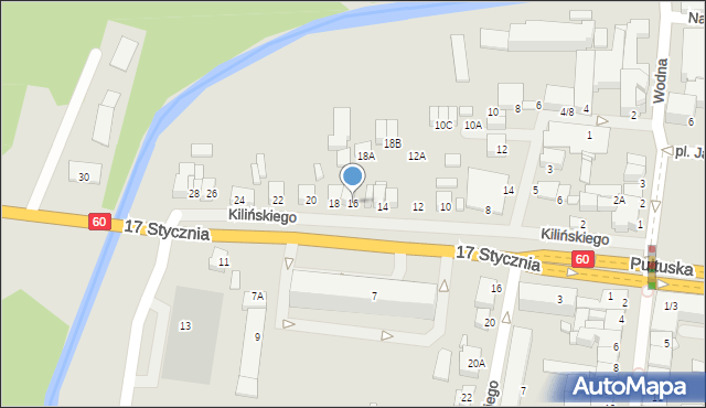 Ciechanów, 17 Stycznia, 16, mapa Ciechanów