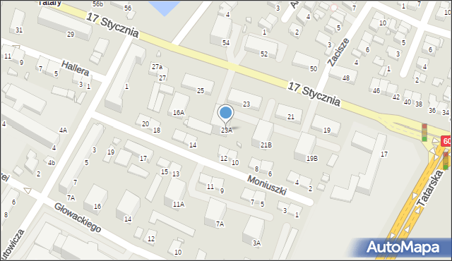 Ciechanów, 17 Stycznia, 23A, mapa Ciechanów