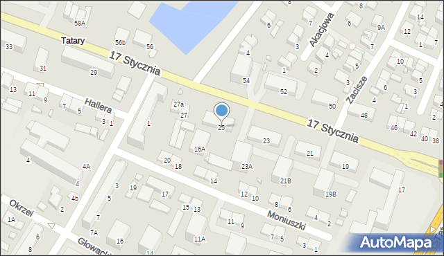 Ciechanów, 17 Stycznia, 25, mapa Ciechanów