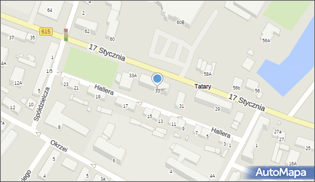 Ciechanów, 17 Stycznia, 33, mapa Ciechanów