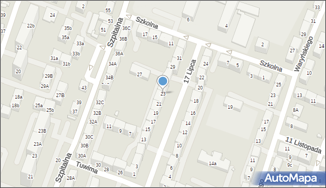 Czeladź, 17 Lipca, 23, mapa Czeladź