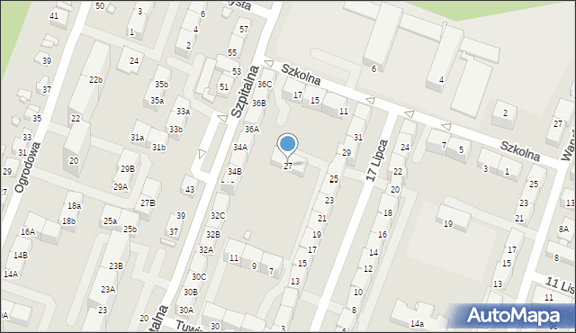 Czeladź, 17 Lipca, 27, mapa Czeladź