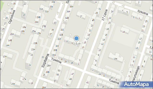 Czeladź, 17 Lipca, 7, mapa Czeladź